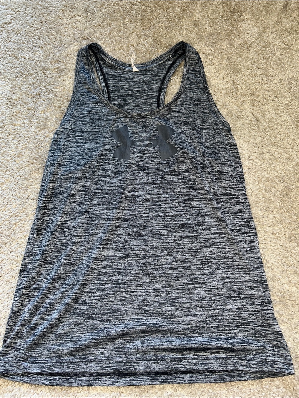 Under Armour Women’s Black-Gray Heather Racerback Tank